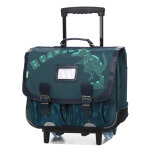 Cartable � roulettes tann's ethan 41 cm ce2 / cm1 / cm2 vert
