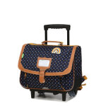 Cartable  roulettes tann's faustine 38 cm cp / ce1 / ce2 bleu marine