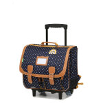 Cartable � roulettes tann's faustine 41 cm ce2 / cm1 / cm2 bleu marine