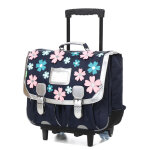 Cartable � roulettes tann's hortense 41 cm ce2 / cm1 / cm2 bleu marine