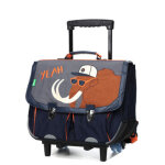 Cartable  roulettes tann's joe 38 cm - 2 boucles cp / ce1 / ce2 gris / bleu