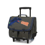 Cartable  roulettes tann's oscar 38 cm - 2 boucles cp / ce1 / ce2 kaki vert