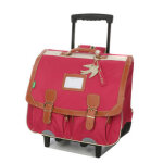 Cartable  roulettes tann's paloma 41 cm ce2 / cm1 / cm2 framboise rose