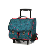 Cartable � roulettes tann's salom� 38 cm - 2 boucles cp / ce2 vert
