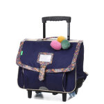 Cartable  roulettes tann's soline 38 cm cp / ce1 / ce2 violet bleu