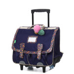 Cartable  roulettes tann's soline 41 cm ce2 / cm1 / cm2 violet bleu