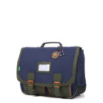 Cartable tann's esteban 41 cm ce2 / cm1 / cm2 bleu / kaki