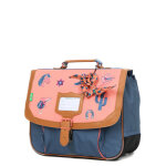 Cartable tann's jane 35 cm cp / ce1 corail / bleu rose