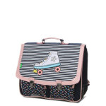 Cartable tann's la 41 cm ce2 / cm1 / cm2 bleu marine / rose