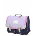 Cartable tann's lisa 41 cm ce2 / cm1 / cm2 lilas / marine bleu