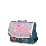Cartable tann's ma�lle 41 cm ce2 / cm1 / cm2 rose / vert