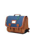 Cartable tann's nils 41 cm ce2 / cm1 / cm2 bleu / camel