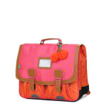 Cartable tann's sidonie 41 cm ce2 / cm1 / cm2 rose / orange