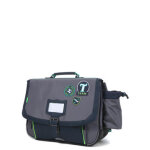 Cartable tann's tiago 38 cm - poche gourde cp / ce1 / ce2 gris