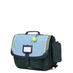 Cartable tann's valentin 38 cm - poche gourde cp / ce1 / ce2 bleu / vert