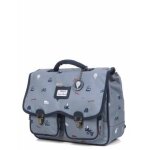 Cartable tann's x tartine et chocolat globe - trotter 33 cm gris