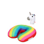 Coussin de voyage kikkerland zip & flip licorne rouge