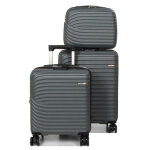 Ensemble 2 valises cabine rigides lys managua et vanity gris fonc�