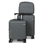 Ensemble 2 valises cabine rigides lys managua et vanity gris fonc�