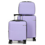 Ensemble 2 valises cabine rigides lys managua et vanity lavande violet