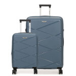 Ensemble 2 valises rigides extensibles worldline kos 2 bleu orage