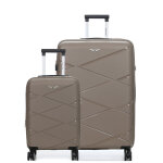 Ensemble 2 valises rigides extensibles worldline kos 2 champagne beige