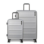 Ensemble 2 valises rigides samsonite quadrix silver gris