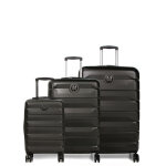 Ensemble 3 valises extensibles delsey air armour - slim noir