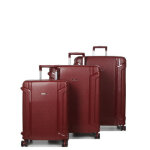 Ensemble 3 valises rigides airtex polaris bordeaux rouge