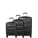 Ensemble 3 valises rigides delsey air armour noir