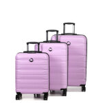 Ensemble 3 valises rigides delsey air armour orchide rose