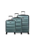Ensemble 3 valises rigides delsey air armour vert