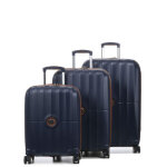 Ensemble 3 valises rigides delsey carrousel 2 bleu