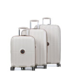Ensemble 3 valises rigides delsey carrousel 2 off white blanc