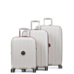 Ensemble 3 valises rigides delsey carrousel 2 off white blanc