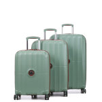 Ensemble 3 valises rigides delsey carrousel 2 vert sauge