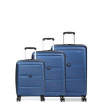 Ensemble 3 valises rigides delsey comete 4 bleu clair