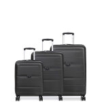 Ensemble 3 valises rigides delsey comete 4 noir
