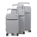 Ensemble 3 valises rigides extensibles airtex alrakis gris clair