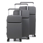 Ensemble 3 valises rigides extensibles airtex alrakis gris fonc�