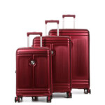 Ensemble 3 valises rigides extensibles airtex mirzam rouge cerise