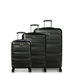 Ensemble 3 valises rigides extensibles delsey air armour noir
