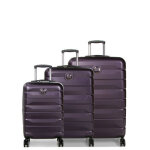 Ensemble 3 valises rigides extensibles delsey air armour violet fonc