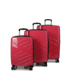 Ensemble 3 valises rigides extensibles lys morelia fuchsia rose