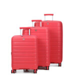 Ensemble 3 valises rigides extensibles roncato b - flying radiant red rouge