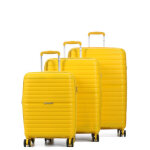 Ensemble 3 valises rigides extensibles snowball bilbao jaune canari