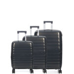 Ensemble 3 valises rigides extensibles teneo ondea gris