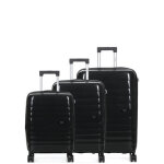 Ensemble 3 valises rigides extensibles teneo ondea noir