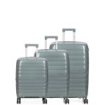 Ensemble 3 valises rigides extensibles teneo ondea vert sauge