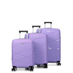 Set 3 valises rigides extensibles pas cher worldline kos mauve violet